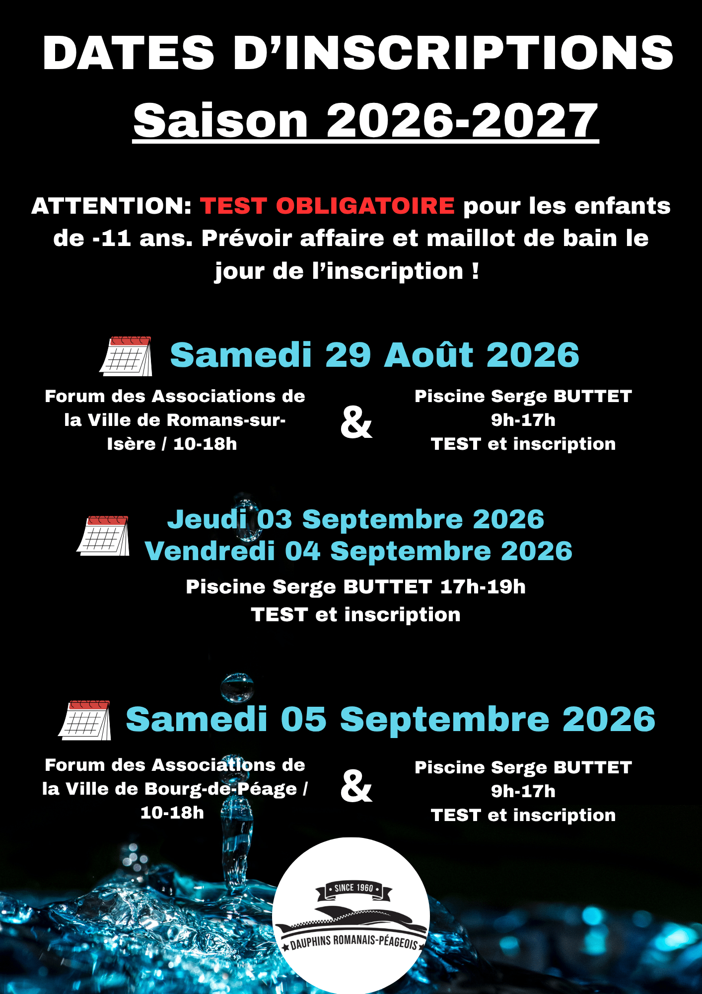 DATES D’INSCRIPTIONS Saison 2026-2027 (1) Affiche défi des étoiles